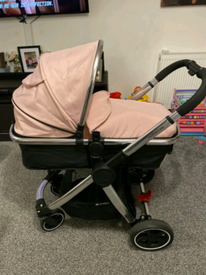 mothercare 4 wheel journey blush